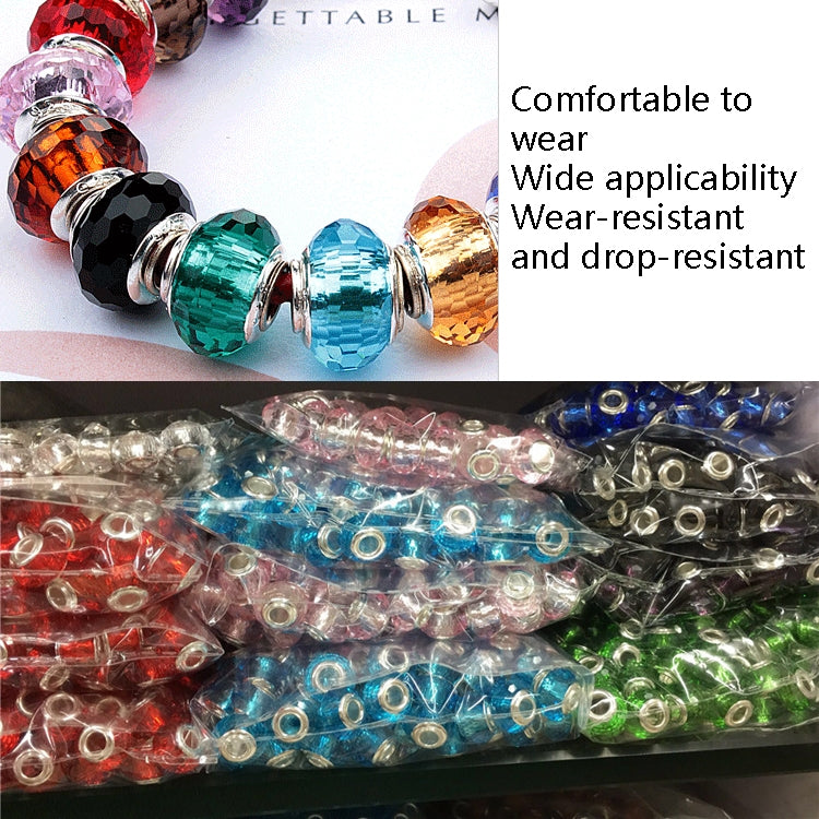10 PCS W4-02 Colorful Crystal Big Hole Beads DIY Bracelet Accessories