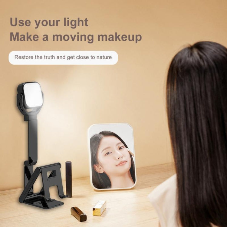 46 LEDs 2000K-5000K Mobile Phone Folding Stand Filling Light For Live Photo Shooting Filling Light Stand