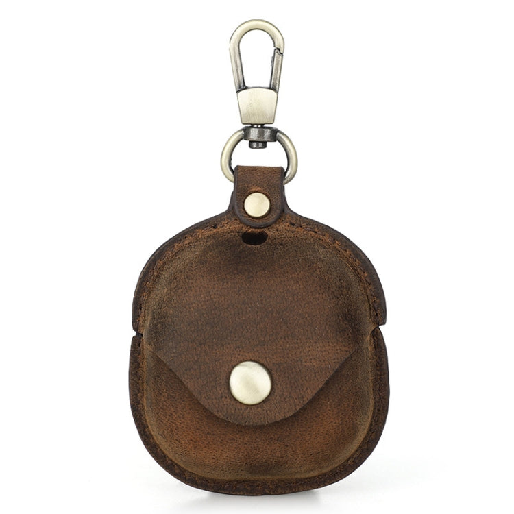 CONTACTS FAMILY CF1119 Pro For Galaxy Buds Pro Crazy Horse Texture Clamshell Earphone Protective Leather Case with Hook