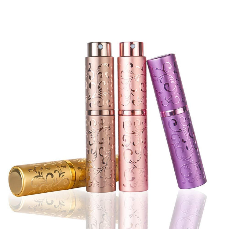 2 PCS Embossed Rotating Perfume Bottle Metal Discharge Bottle Sterilizing Alcohol Spray Bottle, Specification: 10ml