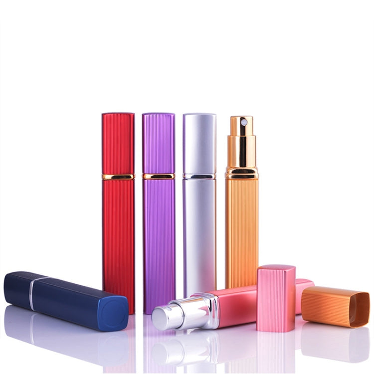 7 PCS 12ml Aluminum Perfume Bottle Metal Discharge Bottle Convenient Travel Square Spray Bottle
