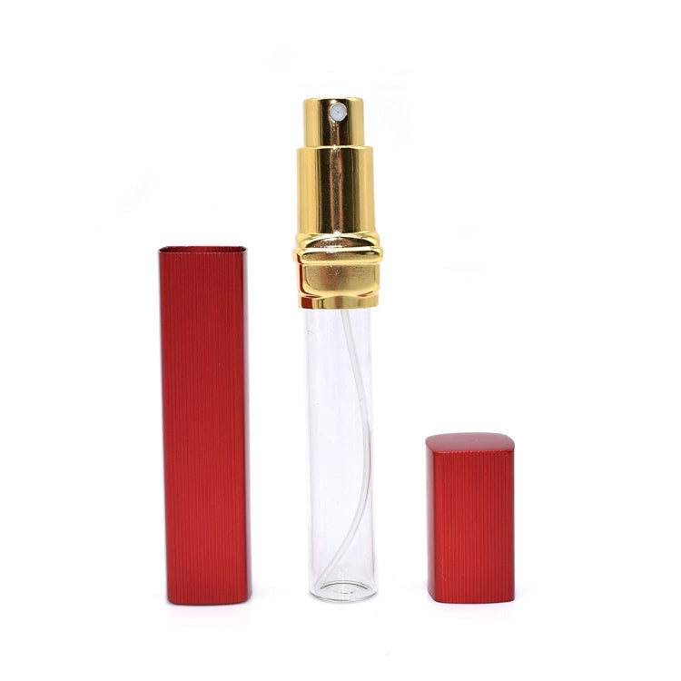7 PCS 12ml Aluminum Perfume Bottle Metal Discharge Bottle Convenient Travel Square Spray Bottle