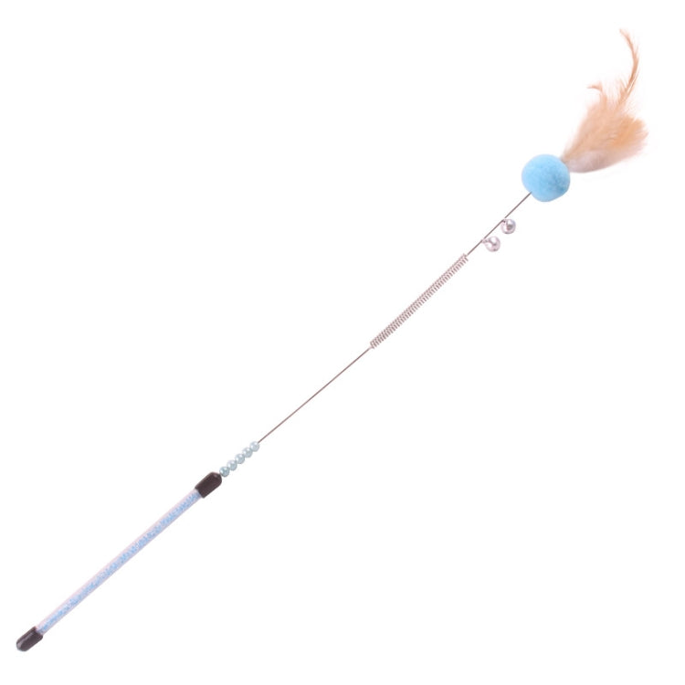 2 PCS BG-W1331 Pet Funny Cat Stick Toy Feather Long Rod Color Funny Cat Stick