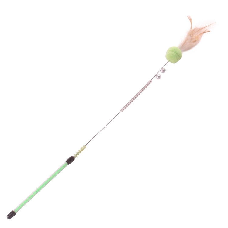 2 PCS BG-W1331 Pet Funny Cat Stick Toy Feather Long Rod Color Funny Cat Stick