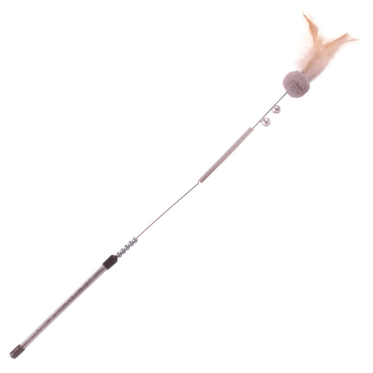 2 PCS BG-W1331 Pet Funny Cat Stick Toy Feather Long Rod Color Funny Cat Stick