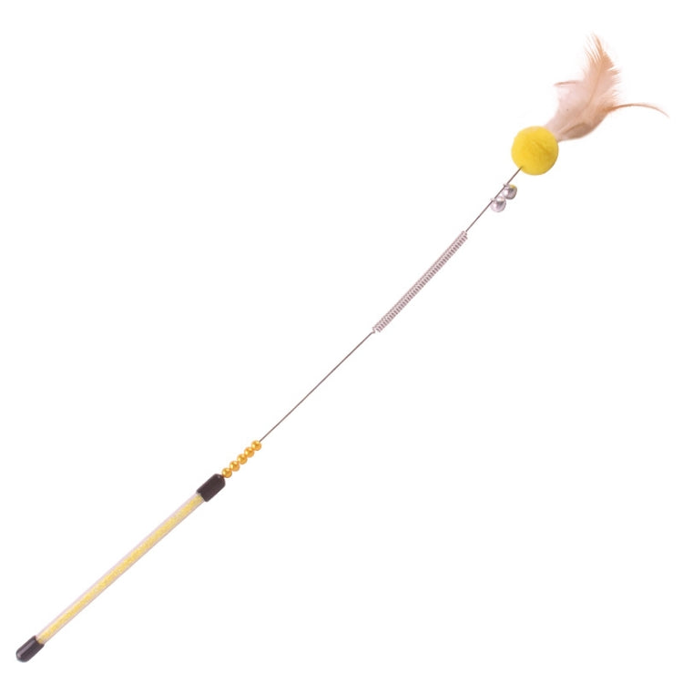 2 PCS BG-W1331 Pet Funny Cat Stick Toy Feather Long Rod Color Funny Cat Stick
