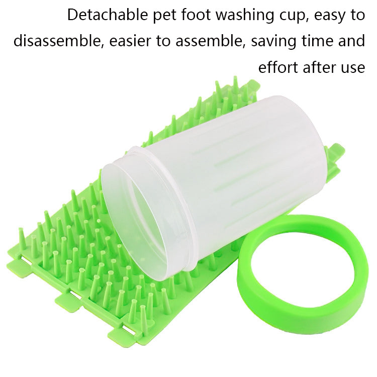 BG-W076 Cat And Dog Foot Washing Cup Outdoor Portable Pet Silicone Foot Washing Device, Specification: Small Blue
