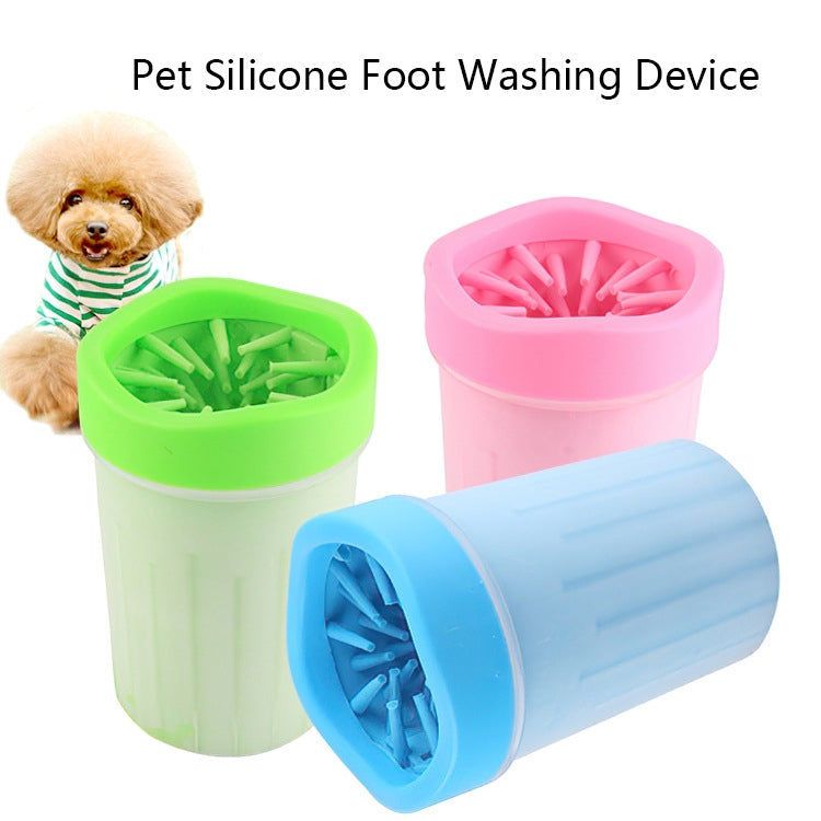 BG-W076 Cat And Dog Foot Washing Cup Outdoor Portable Pet Silicone Foot Washing Device, Specification: Small Green