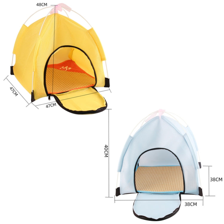 BG-W4003H Indoor Removable And Washable Dog Breathable Tent Outdoor Folding Pet House Mat, Specification: S(Yellow)