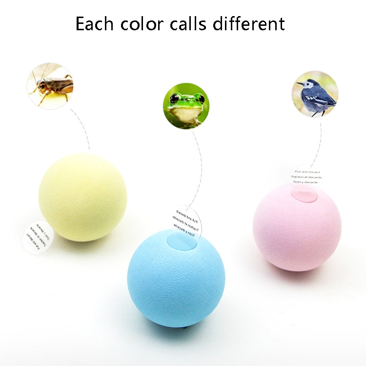 3 PCS Funny Cat Toy Ball Simulation Animal Vocal Ball, Specification: Wool Material(Pink+Blue+Yellow)