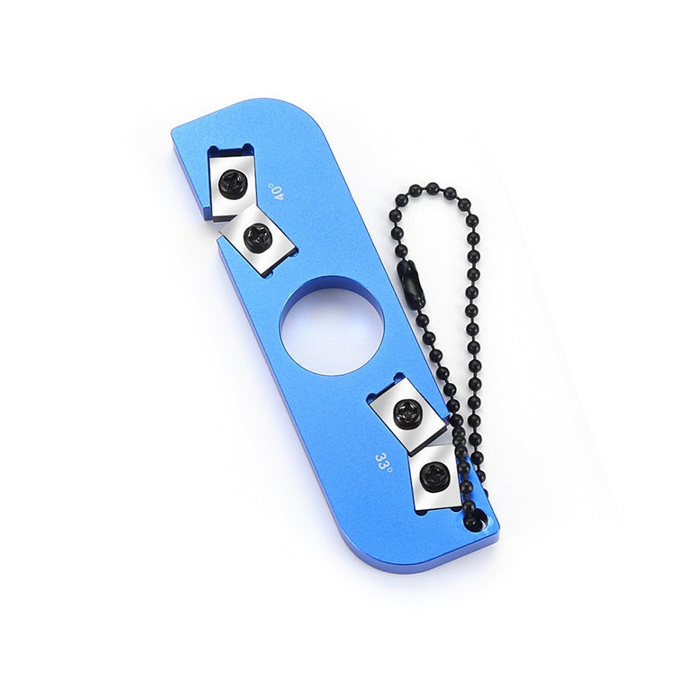 Portable Sharpening Tool Outdoor Ring Double-Head Sharpener Lightweight Mini With Chain Ring