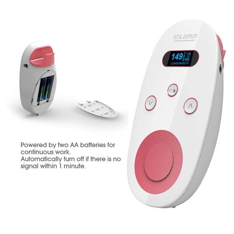 C102T9 Doppler Fetal Heart Rate Monitor OLED Dual-Color Display Noise Reduction Non-Radiation Multifunctional Fetal Heartbeat(Neutral English)