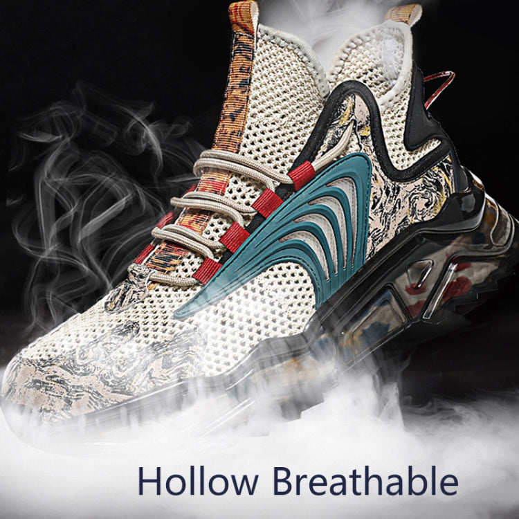 1927A Summer Hollow Flying Knit Breathable Sports Shoes Men Casual Shoes, Size: 40