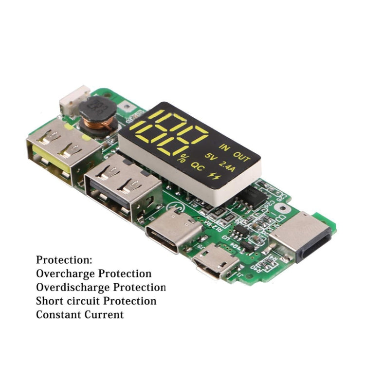 5V 2.4A Charging Port Boost Module Dual USB Output Digital Display Charging Module