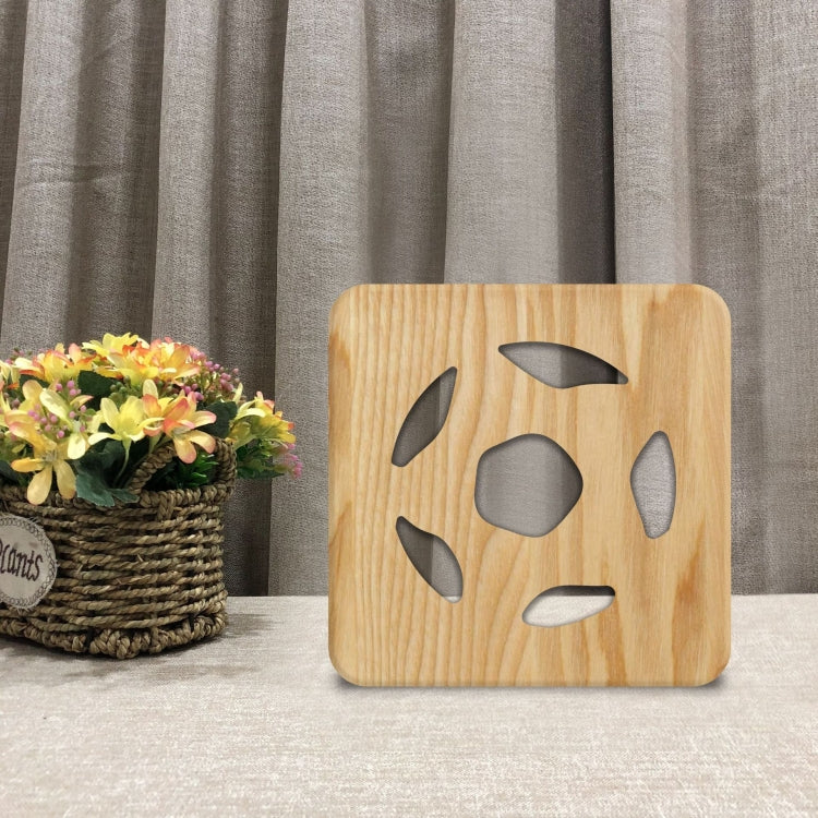 FS-T1992W 2.5W Football Shape Solid Wood Table Lamp LED Night Light(Warm White Light)