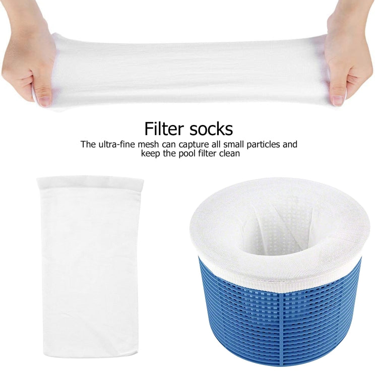 10 PCS Nylon Mesh Pool Skimmer Socks Swimming Pool Garbage Filter Socks