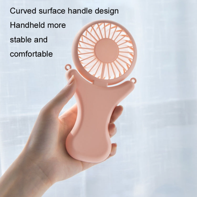 Lazy Hanging Neck Portable Fan USB Rechargeable Handheld Folding Fan(Green)