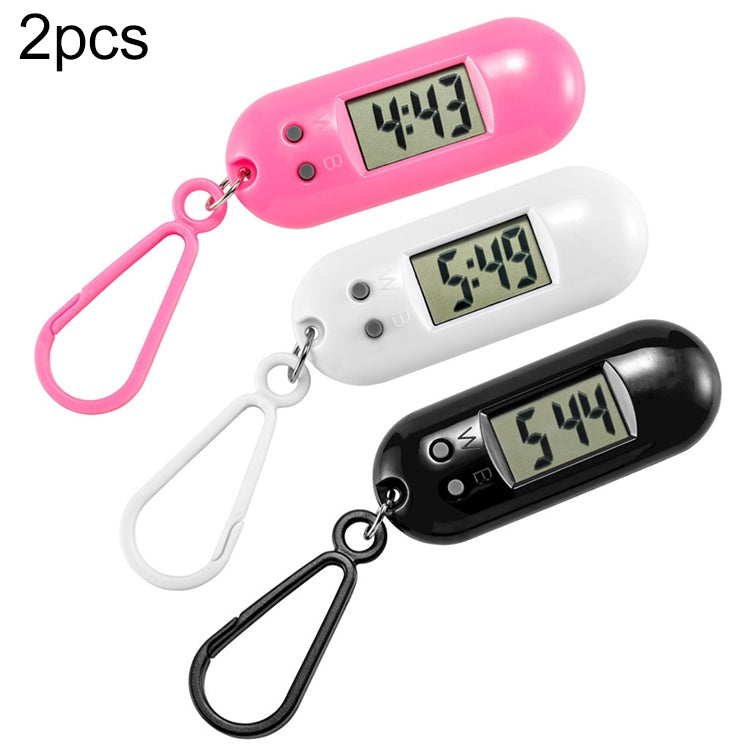 20 PCS Y01 Student Exam Electronic Watch Backpack Hanging Watch with Keychain, Random Color Delivery, Style: Round Sleek
