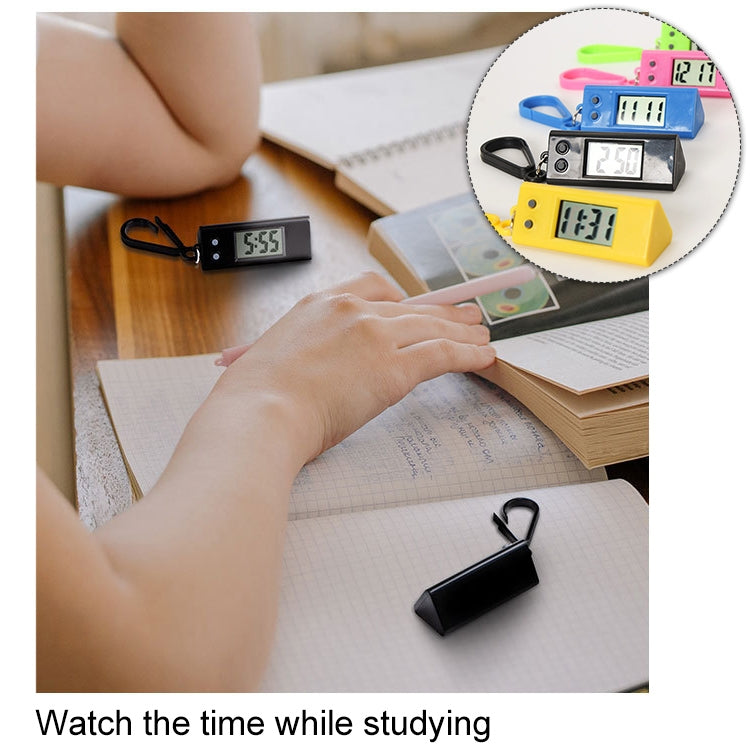 Y01 Student Exam Electronic Watch Backpack Hanging Watch with Keychain, Random Color Delivery, Style: Triangle