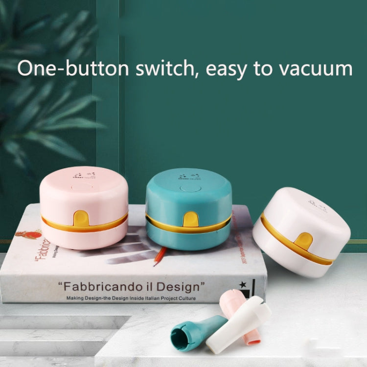 Desktop Vacuum Cleaner Eraser Keyboard Cleaner USB Child Automatic Dust Removal Machine(White)