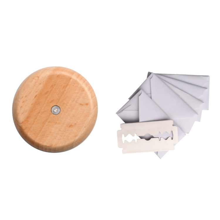 Bread Baguette Round Knife Wooden Double-Sided Bread Trimming Knife With 5 Blades, Specification: Beech