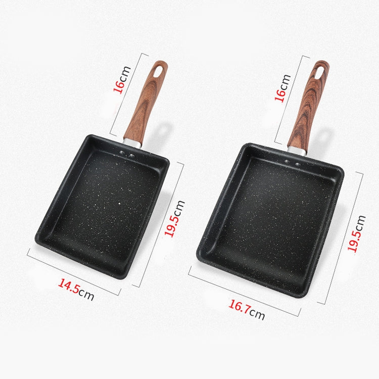 JBY-6658 Small Frying Pan Tamagoyaki Pan Maifanshi Non-Stick Frying Pan Square Omelette Pan,Size: Small (Bakelite Handle)