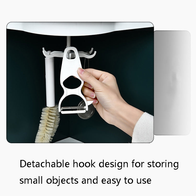 YZ-1766 Bathroom Rotation Punch-Free Rack Wall Hanging Wall Corner Storage Tripod, Style: Single Layer (Vital Orange)