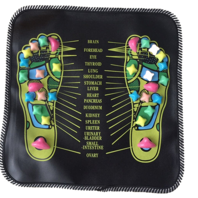 35  x 35cm 2 PCS Foot Massage Pad Walking Stone Foot And Leg Pain Relief Physical Therapy And Health Care Acupressure Pad(English Version)