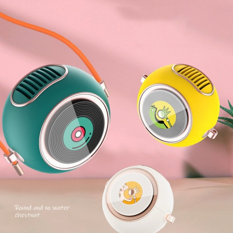 X01 Magic Bean Hanging Neck Small Fan Student Mini USB Handheld Portable Fan(Pretty Yellow)