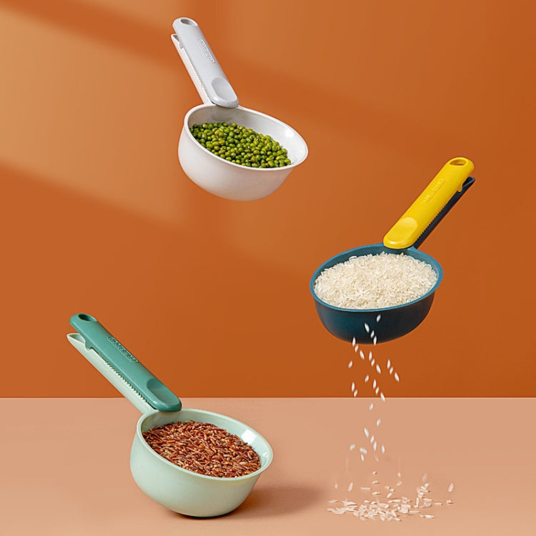 3 PCS Household Plastic Long Handle Multifunctional Rice Scoop With Sealing Clip