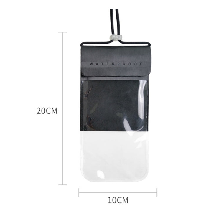 BSFSSJD015 PU Phone Waterproof Bag Touch Screen Camera Transparent Swimming Rafting Beach Waterproof Phone Bag, Size: Free Size