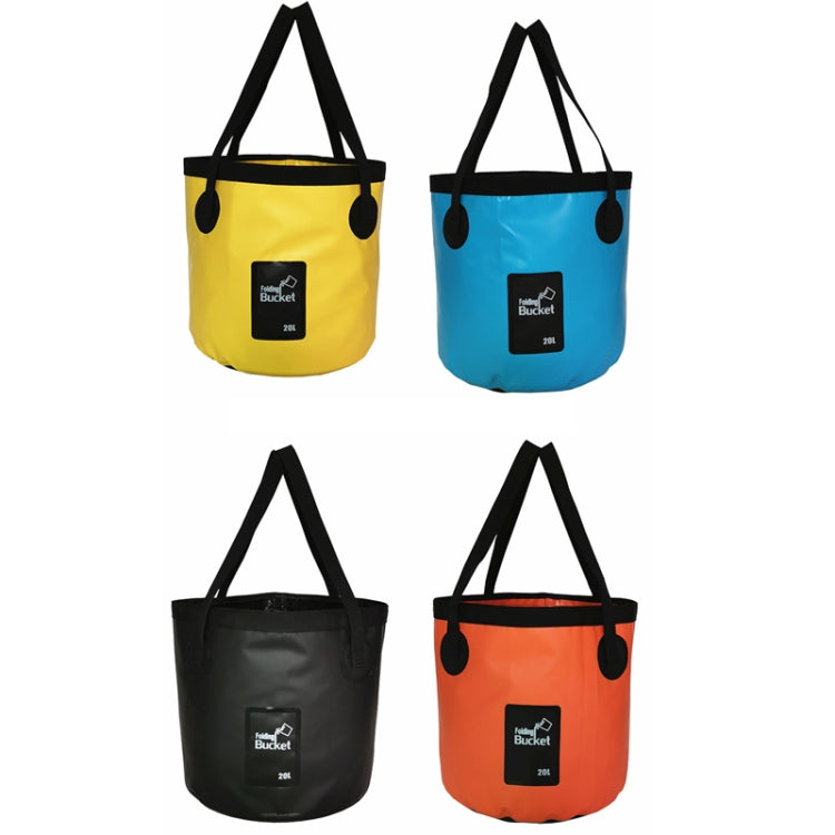 2 PCS PVC Folding Outdoor Bucket Car Portable Fishing Bucket, Size: 20L