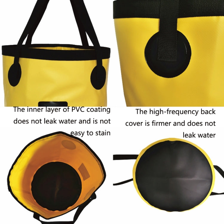 2 PCS PVC Folding Outdoor Bucket Car Portable Fishing Bucket, Size: 20L
