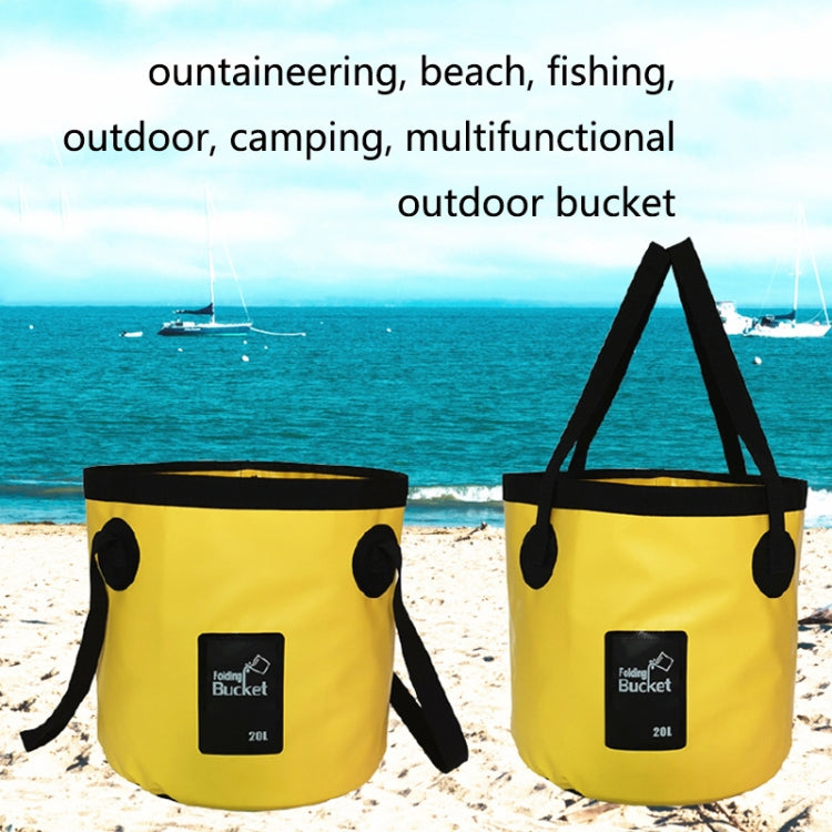 2 PCS PVC Folding Outdoor Bucket Car Portable Fishing Bucket, Size: 20L