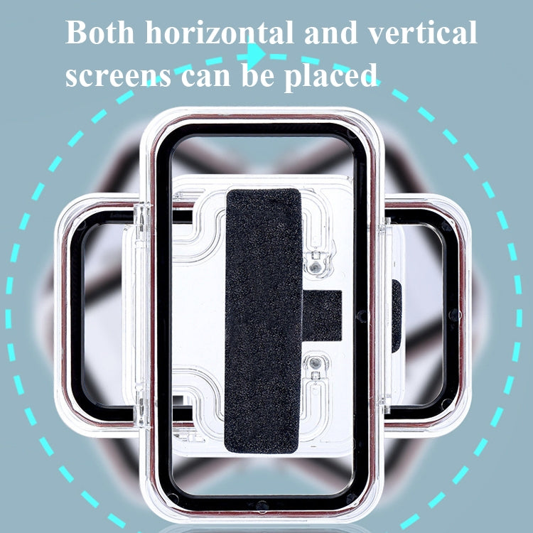 Transparent Waterproof Mobile Phone Box Punch-Free Wall-Mounted Touch Screen Mobile Phone Holder Bathroom Toilet Shower Sealing Protective Cover, Size: 20.5x12.5x3