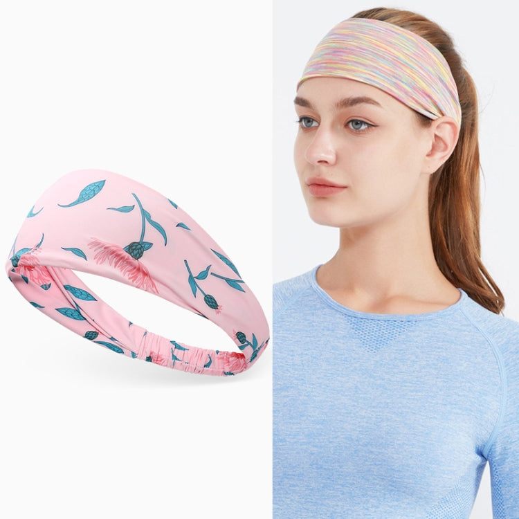 2 PCS Sports Sweat-Absorbent Headband Wide BrimIce Silk Headband For Female