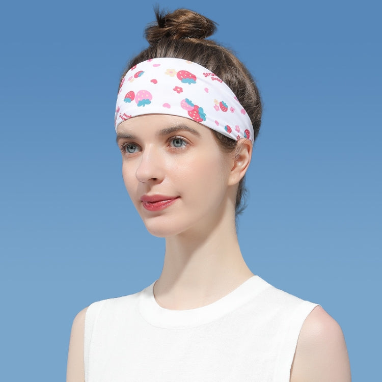 2 PCS Sports Sweat-Absorbent Headband Wide BrimIce Silk Headband For Female