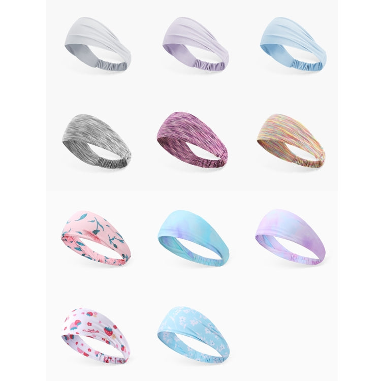 2 PCS Sports Sweat-Absorbent Headband Wide BrimIce Silk Headband For Female