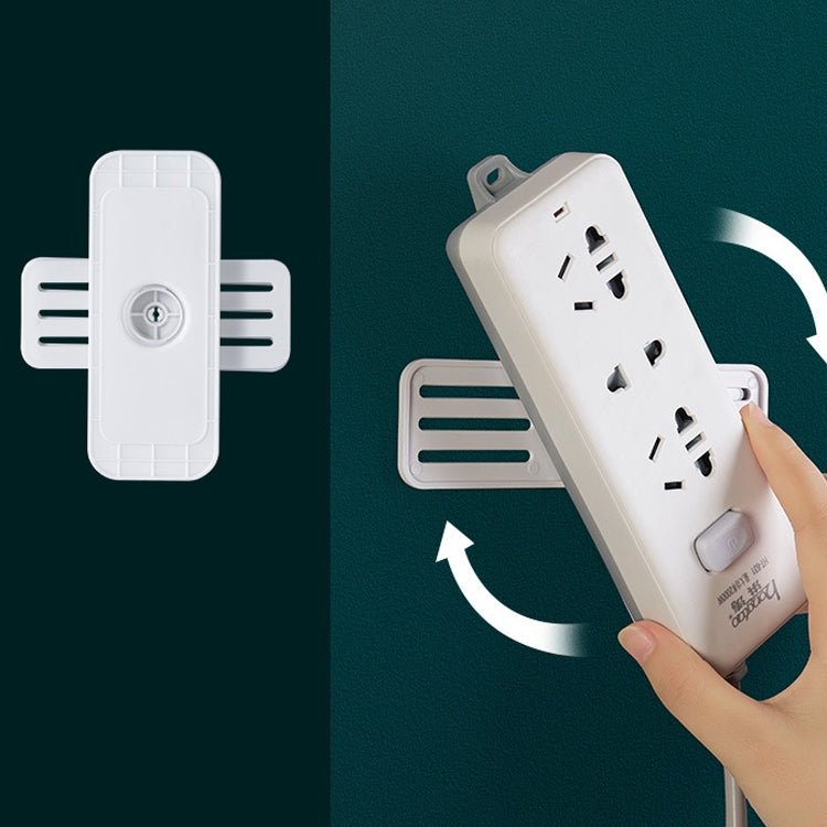 5 PCS Non-Marking And Punch-Free Socket Holder Can Be Wound And Rotatable Socket Holder(White)
