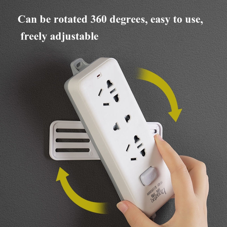 5 PCS Non-Marking And Punch-Free Socket Holder Can Be Wound And Rotatable Socket Holder(White)