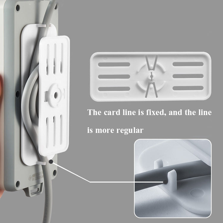 5 PCS Non-Marking And Punch-Free Socket Holder Can Be Wound And Rotatable Socket Holder(White)