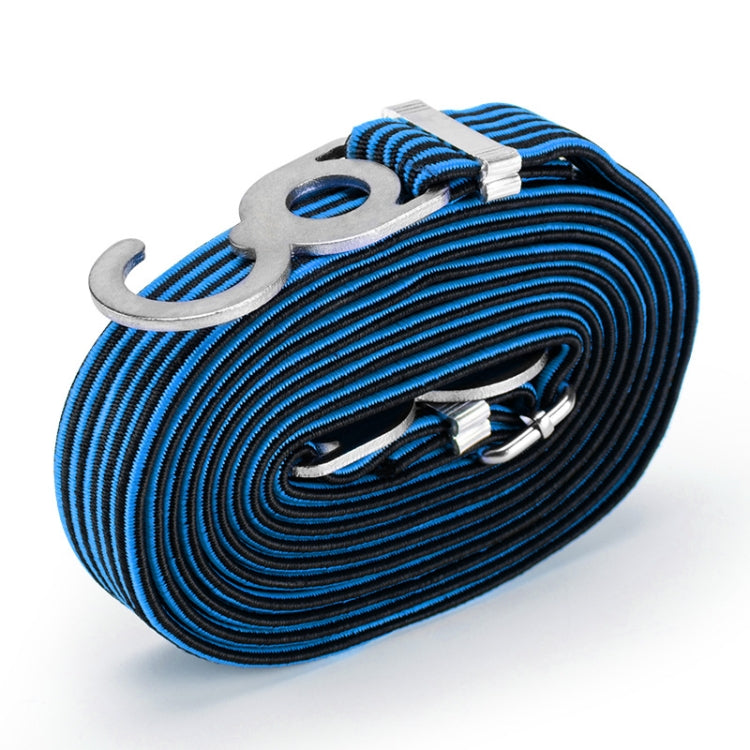 2 PCS Motorcycle Bicycle Trunk Bundle Tape Pull Goods Straps Elastic Rope Rubber Band Luggage Rope, Colour: 3m (Black Blue)