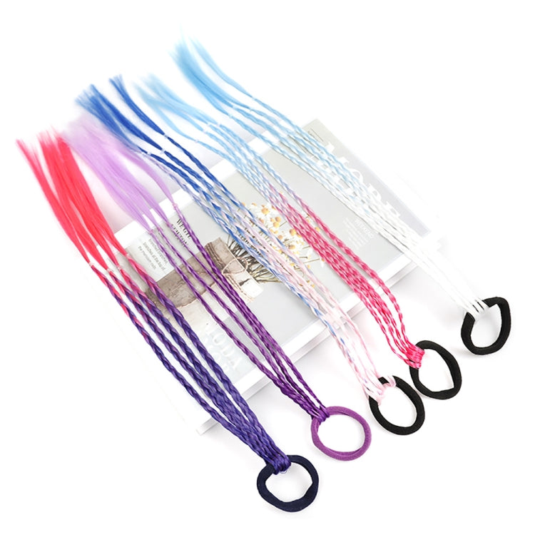 10 PCS Color Children Little Braids Hair Tie Ponytail Performance Color Little Braids(Ramdom Color Delivery)