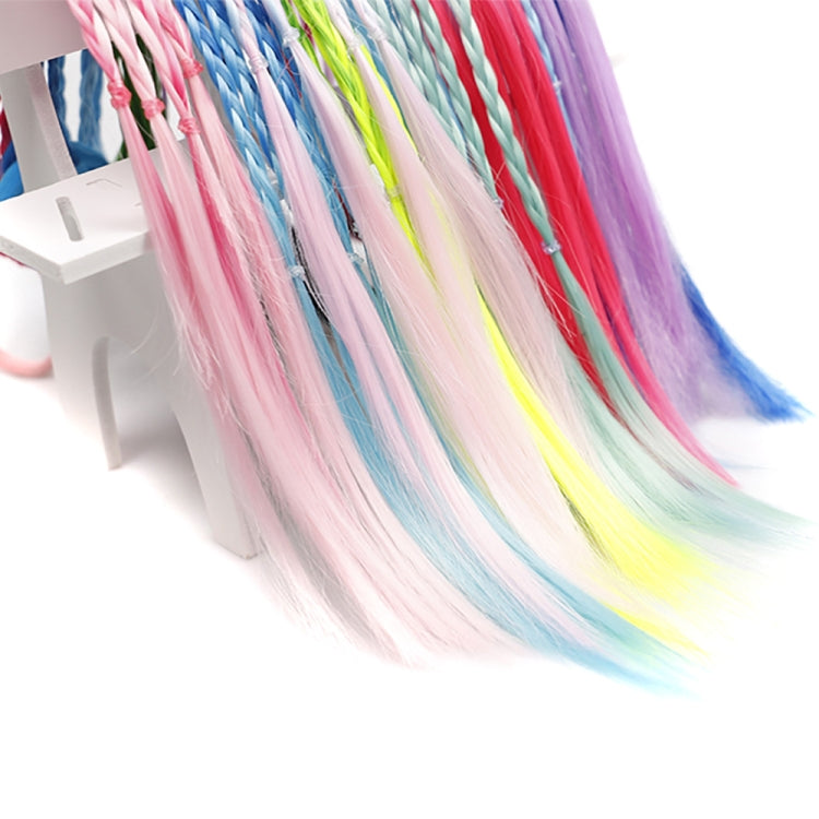 10 PCS Color Children Little Braids Hair Tie Ponytail Performance Color Little Braids(Ramdom Color Delivery)