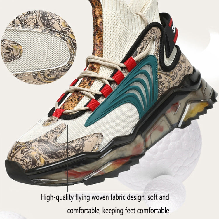 1925 Flying Knit Breathable High-Top Sports Men Shoes Clunky Sneaker, Size: 46
