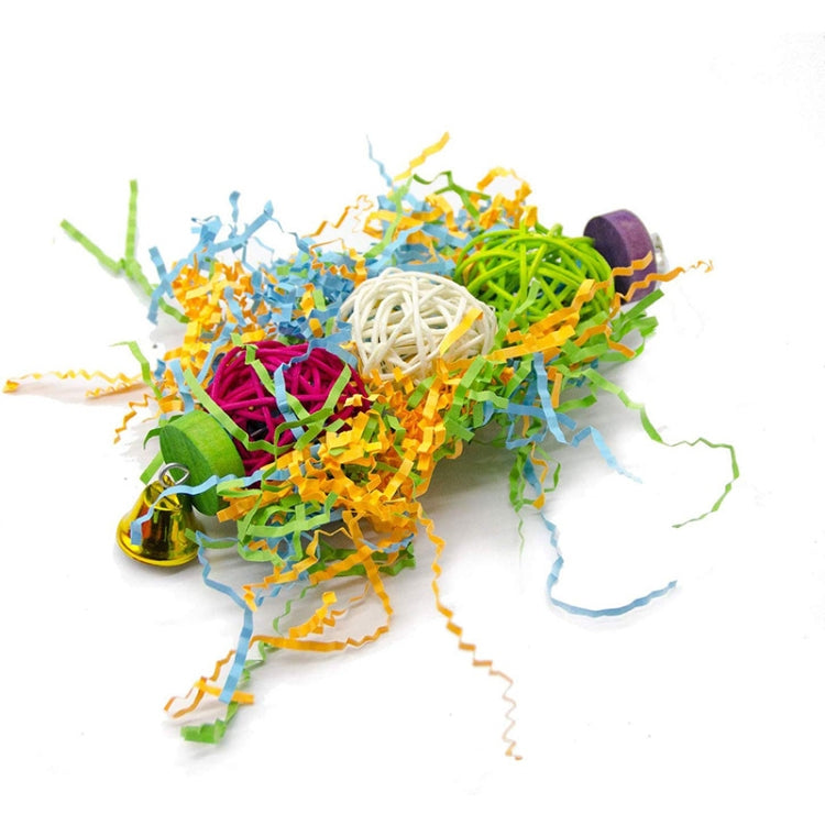 MT0005 Sepak Takraw Bamboo Net Brushed Grass Parrot Bird Bite Set Toy(3 PCS/Set)