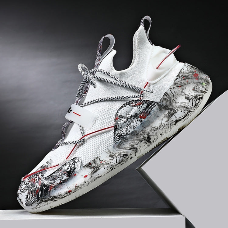 1926 Summer Men Casual Shoes Flying Knit Breathable Sports Running Shoes Clunky Sneaker, Size: 39