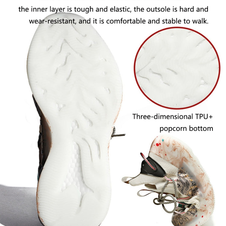 1926 Summer Men Casual Shoes Flying Knit Breathable Sports Running Shoes Clunky Sneaker, Size: 40