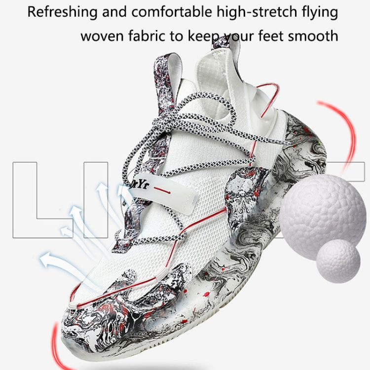 1926 Summer Men Casual Shoes Flying Knit Breathable Sports Running Shoes Clunky Sneaker, Size: 42
