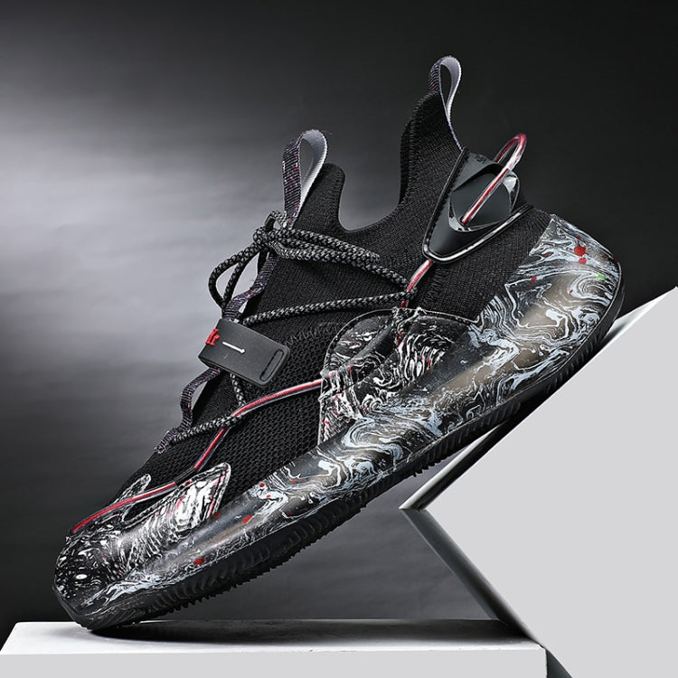 1926 Summer Men Casual Shoes Flying Knit Breathable Sports Running Shoes Clunky Sneaker, Size: 45